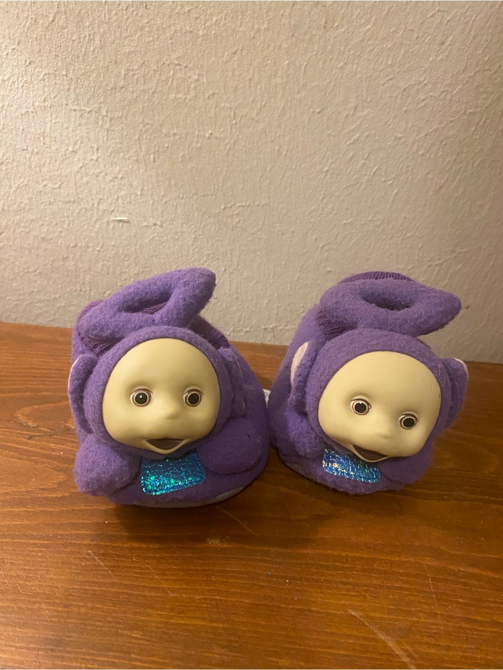 Vintage Telletubbies 1999 Tinky Winky Purple Toddler Slippers Sz3-4 Rare HTF